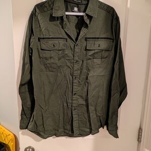 Men's Green Button-Up Jacket